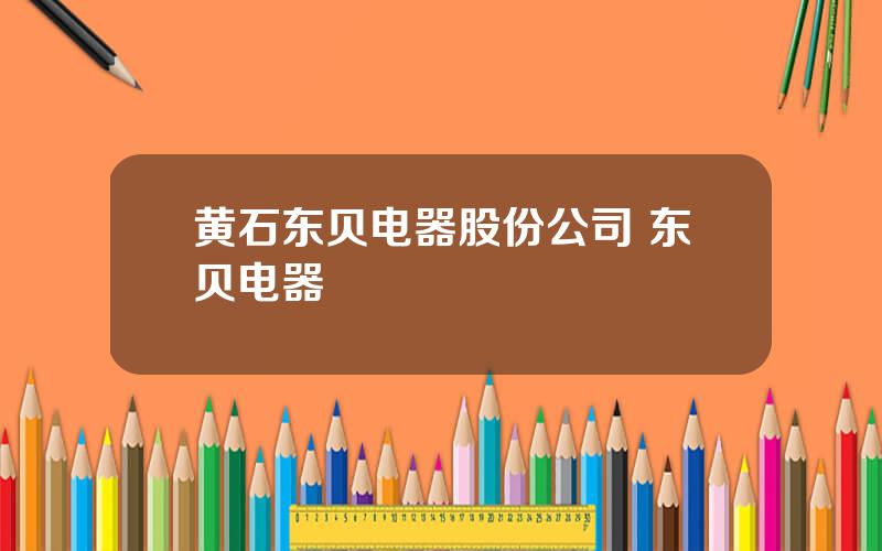 黄石东贝电器股份公司 东贝电器